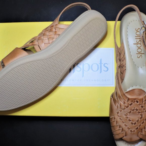 SOFTSPOTS WOMEN'S TELA SLING SANDALS TAN NWB - Picture 3 of 4